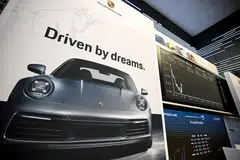 Porsche shares have risen to over 84.70 euros (S$118.07) in morning trading, bettering the 82.50 euros price set by its parent company Volkswagen, and outperforming a weak Frankfurt market.