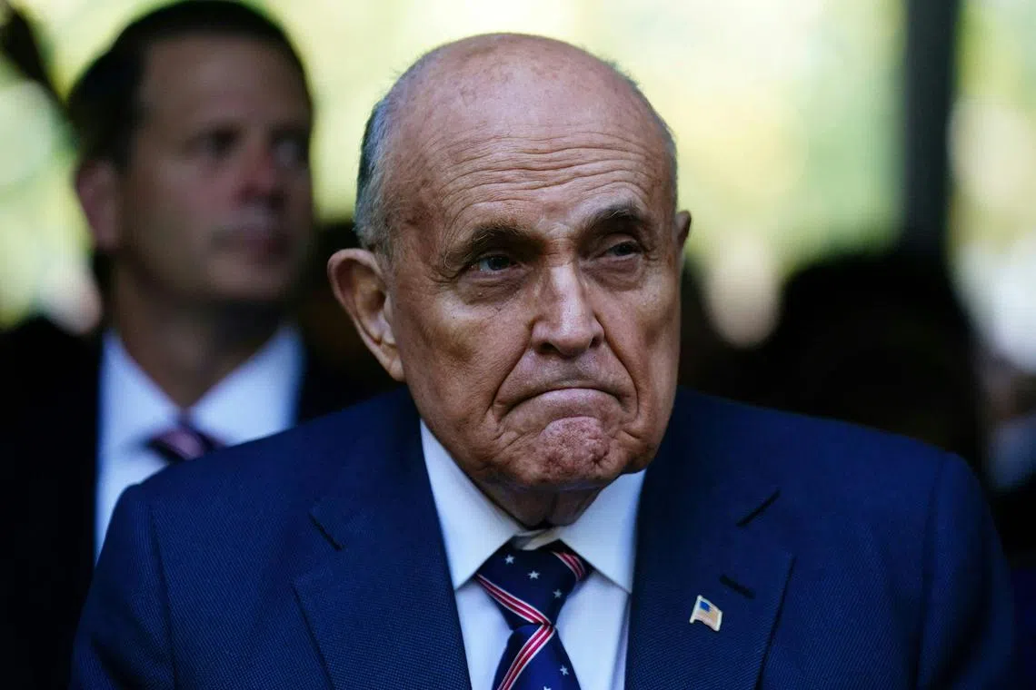 Rudy Giuliani was a key figure in Donald Trump’s efforts to overturn the results of the 2020 election he lost to Democrat Joe Biden. A former New York prosecutor, he has been disbarred over his false election claims.