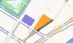 The Marina Gardens Crescent site (in orange and dark grey) drew just one bid at a URA tender that closed on Jan 18, 2024. In contrast, the nearby Marina Gardens Lane plot (in purple) received four bids in a URA tender In June 2023.