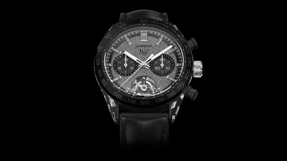 TAG Heuer's Carrera Plasma features 12 carats of lab-grown diamonds.