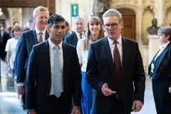 UK Prime Minister Keir Starmer (right) and Leader of the Opposition Rishi Sunak at the opening of parliament in July.