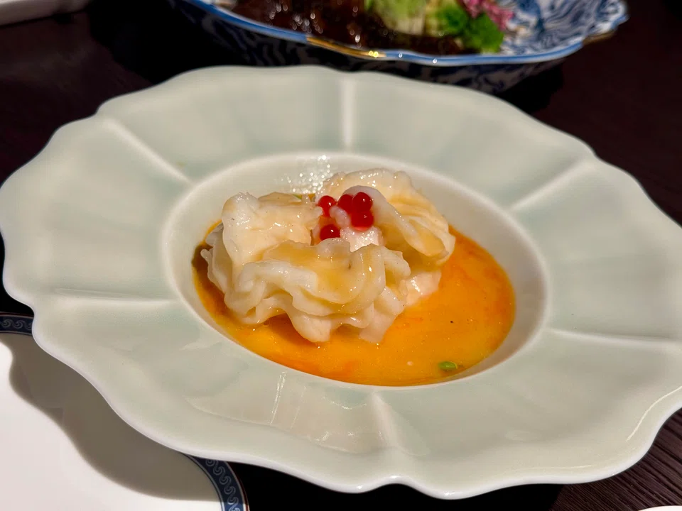 Poached jumbo tiger prawn.