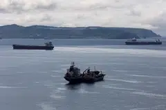 Tankers near the crude oil terminal Kozmino outside the port city of Nakhodka, Russia; What looks certain is that a large part of Russian flows will be handled by a complex – and often secretive – network of ships, owners, ports and safe passages dominated by entities still willing to deal with Russia. 
