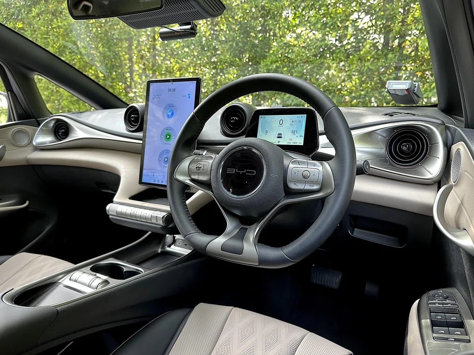 The dashboard has perforations that look vaguely marine, in line with the car’s name, and it generally has an organic, sinewy sort of aesthetic.