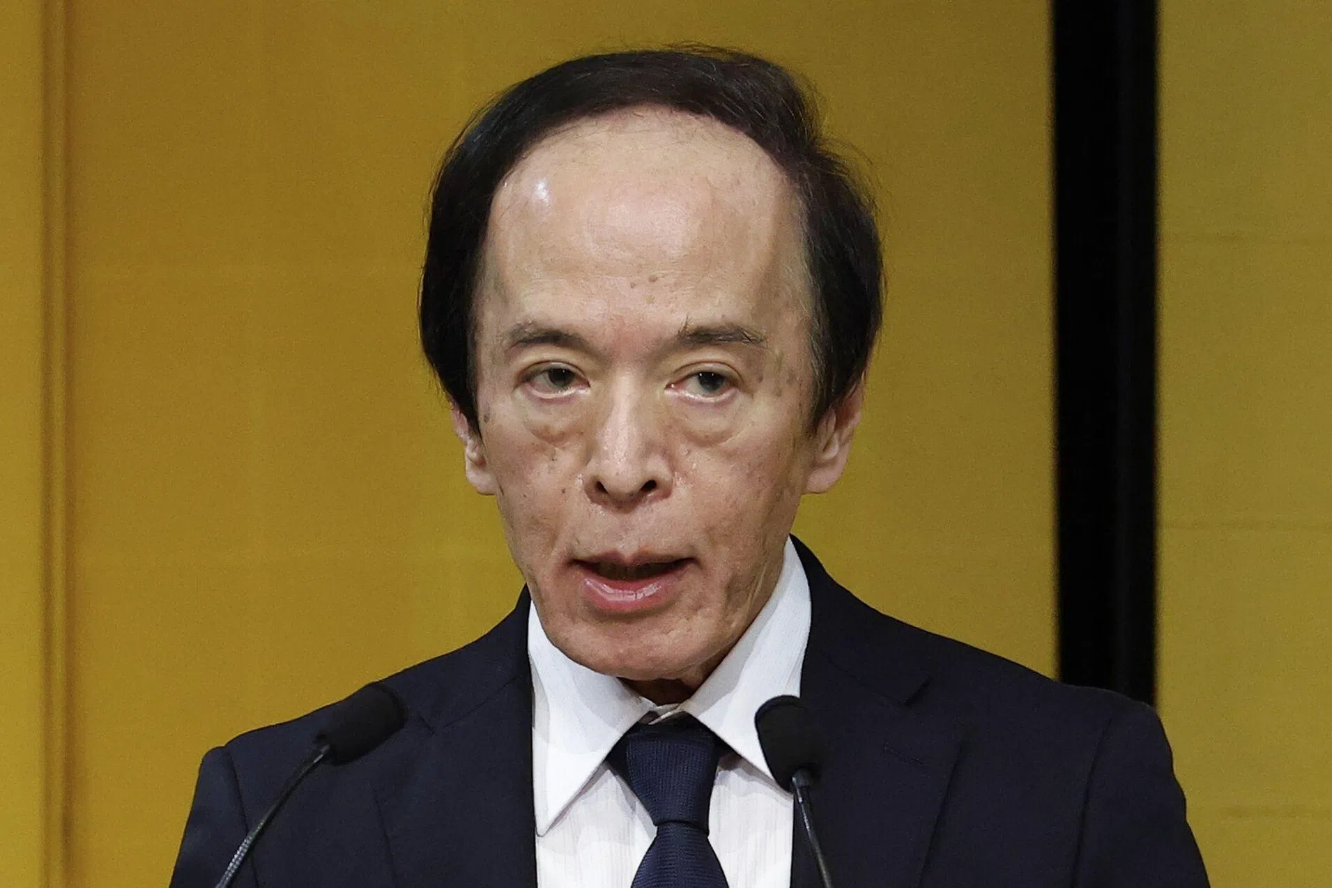 BOJ governor Kazuo Ueda reiterated the central bank’s resolve to continue raising still-low interest rates if the economy and prices move in line with its forecasts.
