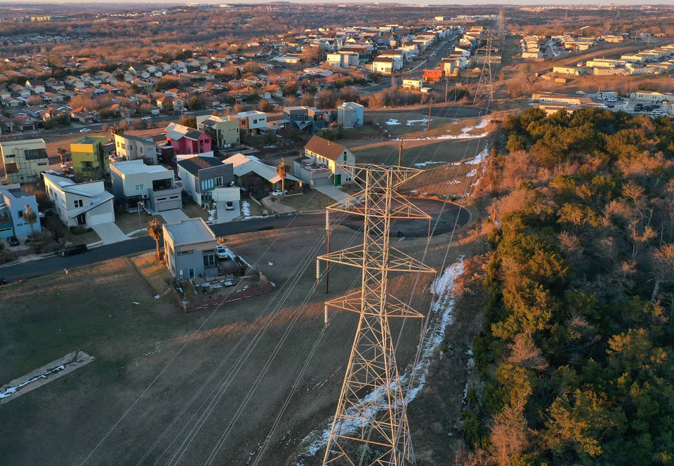 Electrical lines running through a neighbourhood in Austin, Texas. Underinvestment in infrastructure is set to exacerbate inflationary pressures.