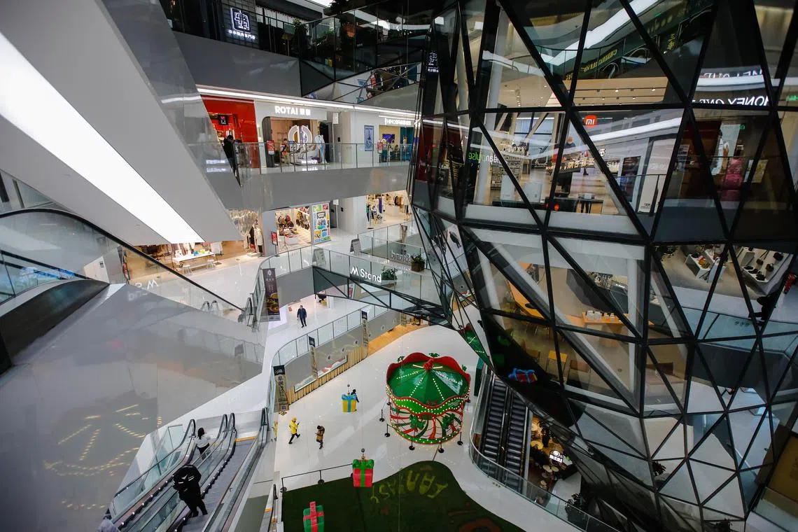 Shopping malls in Beijing reopened on Dec 1 amid an easing of Covid restrictions.