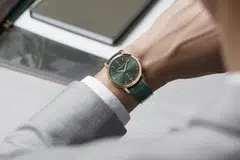 The green hue of the Traditionnelle Manual-Winding is bang on-trend.