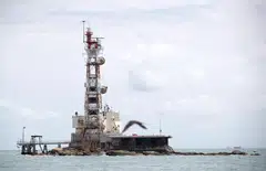 At about 6.15 am, MPA was alerted to fires on board the Singapore-flagged tanker Hafnia Nile, and the Sao Tome and Principe-flagged tanker Ceres I off the island of Pedra Branca (above).