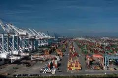 A view of the Port of Baltimore in Maryland. Trump's first tariff war caused a rise in outbound Chinese investment, with China's businesses setting up production plants in Vietnam as a workaround.
