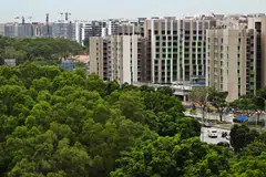 Resale volumes of Housing and Development Board flats have fallen 4.3 per cent month on month, with 2,188 resale flats changing hands in April.