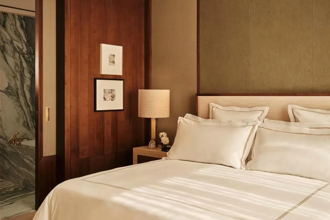 At the Chancery, every last detail feels considered and plush, from the bedside footwear to the complimentary amenity kits. 