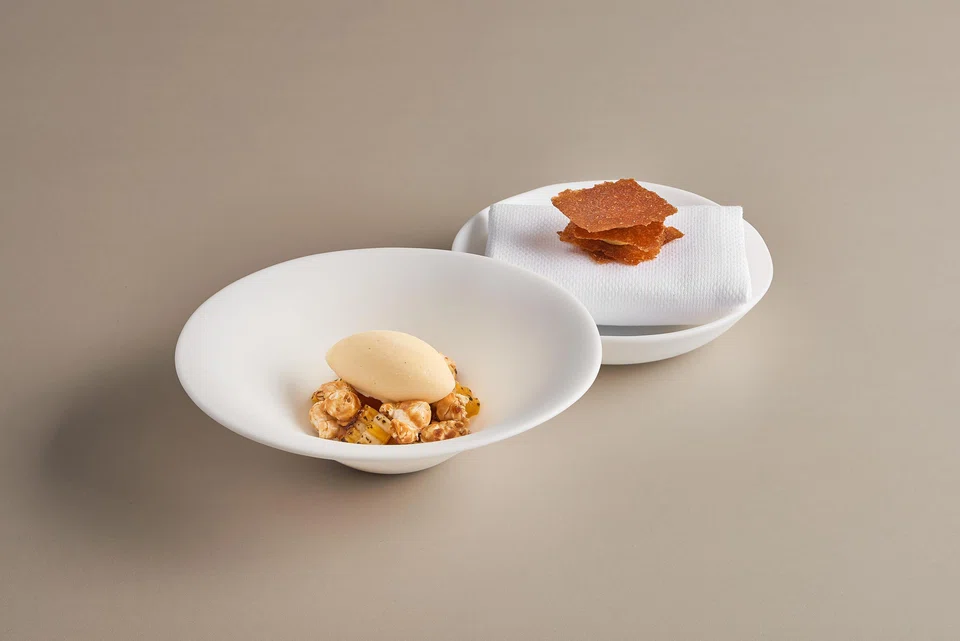 Everything sweetcorn in an elegant dessert.