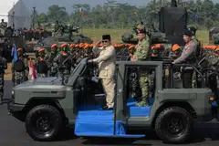 Prabowo, a former general, inaugurated new commands for the army, navy and air force on Sunday to mark the largest reorganisation since the era of the authoritarian ruler Suharto.