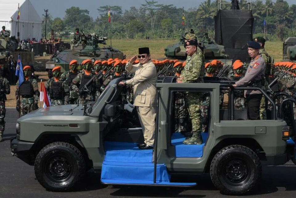 Prabowo, a former general, inaugurated new commands for the army, navy and air force on Sunday to mark the largest reorganisation since the era of the authoritarian ruler Suharto.