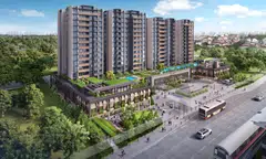 Sceneca Square will be a single-storey mall in a mixed-use project that also includes the Sceneca Residence.