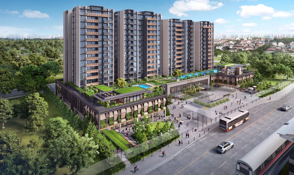 Sceneca Square will be a single-storey mall in a mixed-use project that also includes the Sceneca Residence.