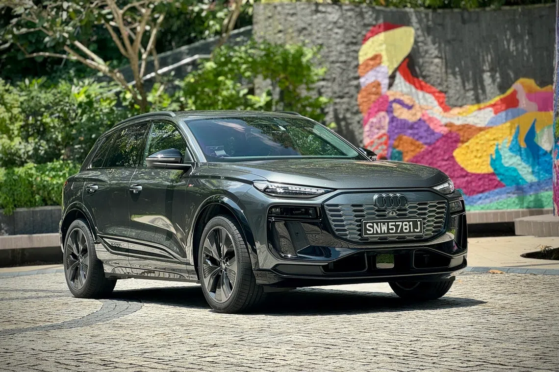 The Q6 e-tron quattro is a mid-sized premium sport utility vehicle that still feels like a car instead of a gadget.