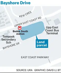 The mixed-use development will be integrated with Bedok South MRT station, a bus interchange and retail spaces.