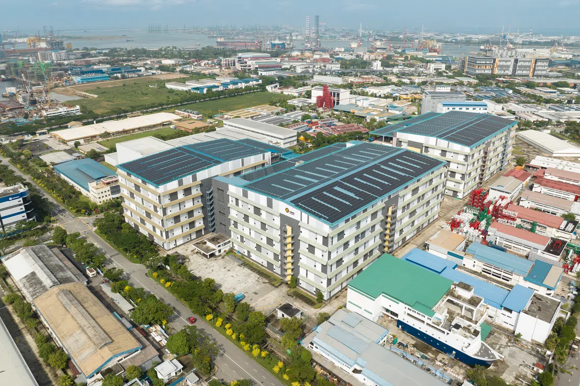 Aims Apac Reit's logistics and warehouse property at 20 Gul Way. The manager remains cautious around any emerging risks due to the macroeconomic environment.