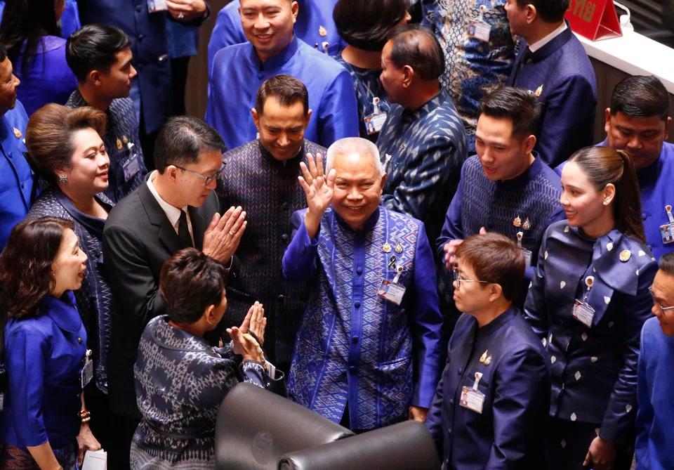 The appointment of Sophon Zaram (centre) underscores the consolidation of power by the party through its influential network of local political dynasties.