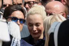 Marta Fascina on the day of the state funeral of former Italian Prime Minister Silvio Berlusconi. The lawmaker for Berlusconi’s Forza Italia party was in a relationship with Berlusconi for about three years and remained by his side during his final months. 