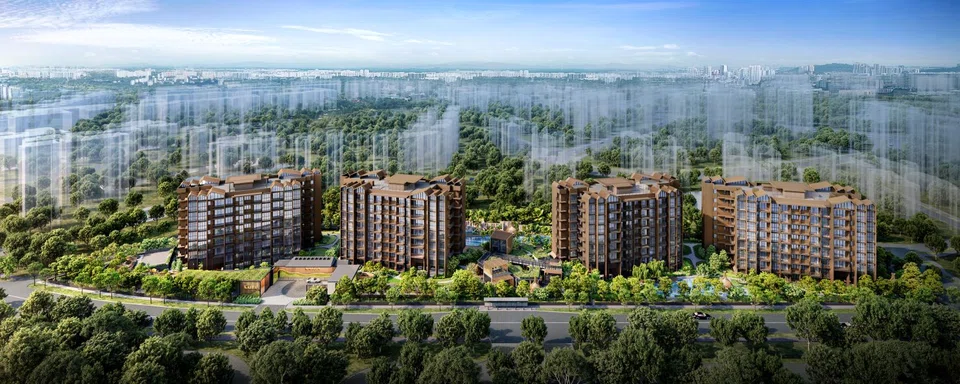 Freehold project Kassia will have 276 residential units in four eight-storey blocks, and is expected to receive its Temporary Occupation Permit in November 2027.