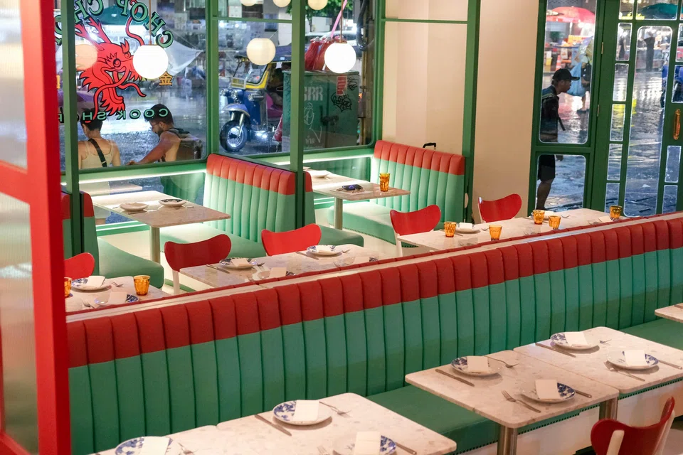 Chop Chop's pop-art decor.