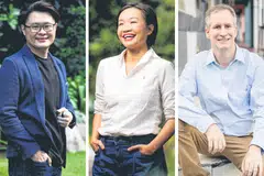 From left: Fractional chief marketing officer David Lim, fractional chief HR officer Susan Chen, and fractional chief of staff Mark Mullinix.