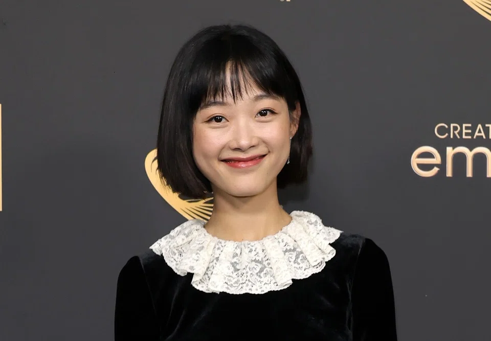 Lee Yoo Mi, the winner of the Outstanding Guest Actress in a Drama Series award for Squid Game in Los Angeles, California, Sept 4, 2022.