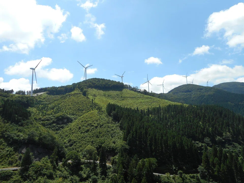 A wind farm belonging to Japan Renewable Energy Corporation (JRE) in Miyazaki prefecture, Japan. Japan formally approved its basic plan to tackle climate change in February, and the resource-poor nation has argued that it needs all available tools in order to decarbonise its economy.