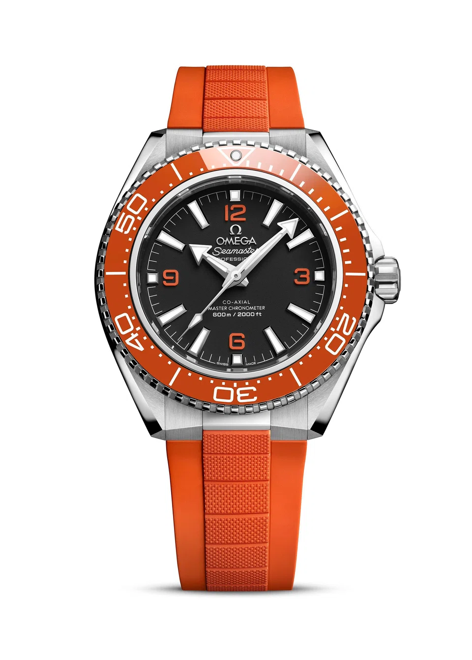 There are three orange models in the new Planet Ocean family, including an all-orange strap option.