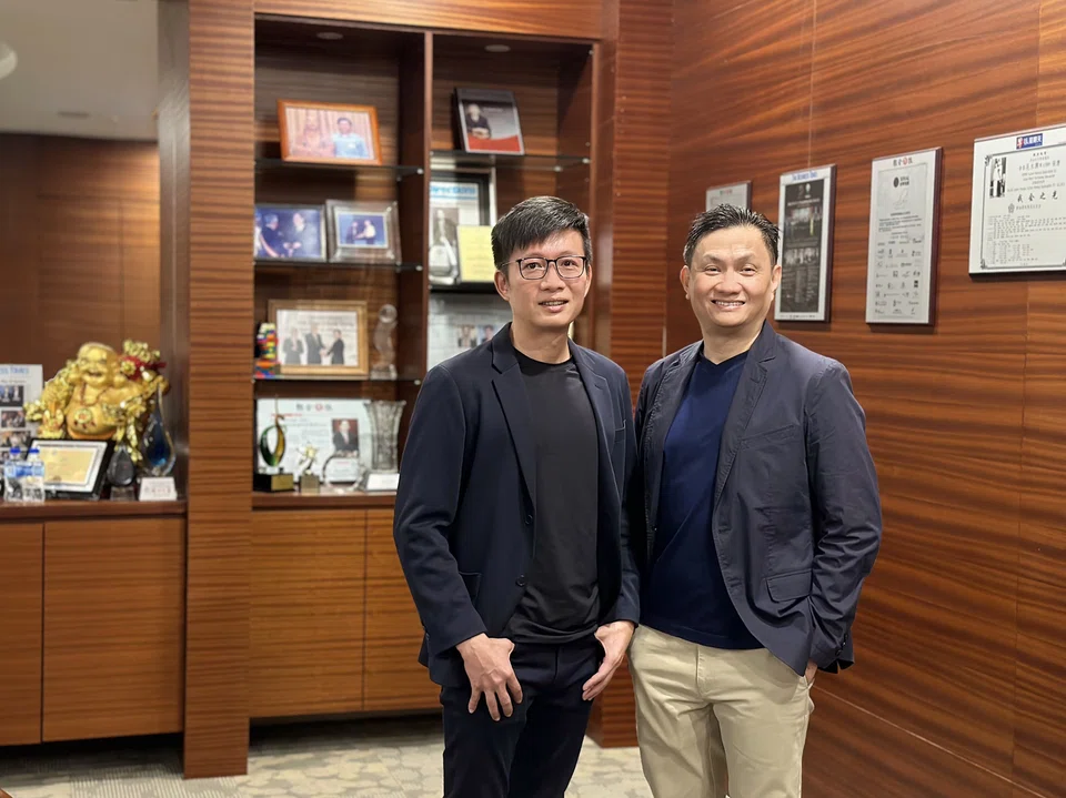 Chairman Sean Goh (left), with chief executive officer Kenny Sim; Serial Achieva mainly distributes consumer products, but Goh sees an opportunity for the company to move towards serving the enterprise space. 