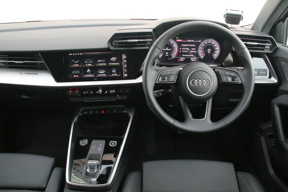 The A3 Sportback comes with such niceties as wireless Apple CarPlay, powered front seats, an electric tailgate, a neat little touchpad for the sound system, a parking camera and keyless access.