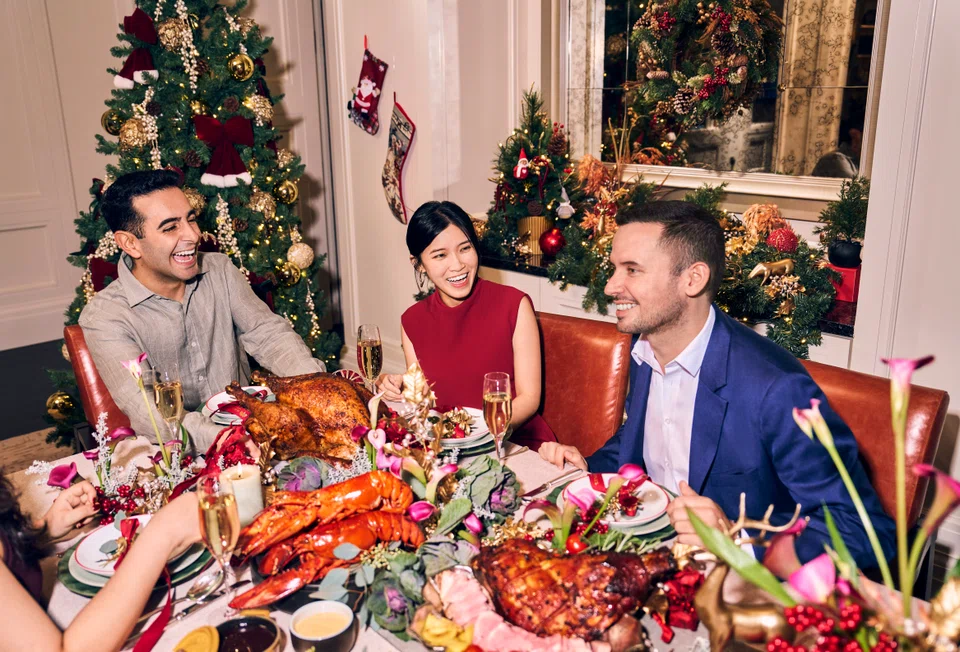 Have a cosy Raffles home celebration with lavish festive takeaways such as roast turkey, bone-in gammon ham, lamb rack and a 26-day, dry-aged, grass-fed cote de boeuf.