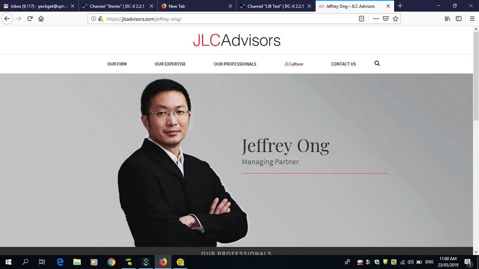The Court of 3 Judges ruled on Wednesday (Sep 14) that former managing partner of JLC Advisors Jeffrey Ong Su Aun ran afoul of several of the Legal Profession (Professional Conduct) Rules by acting dishonestly.

