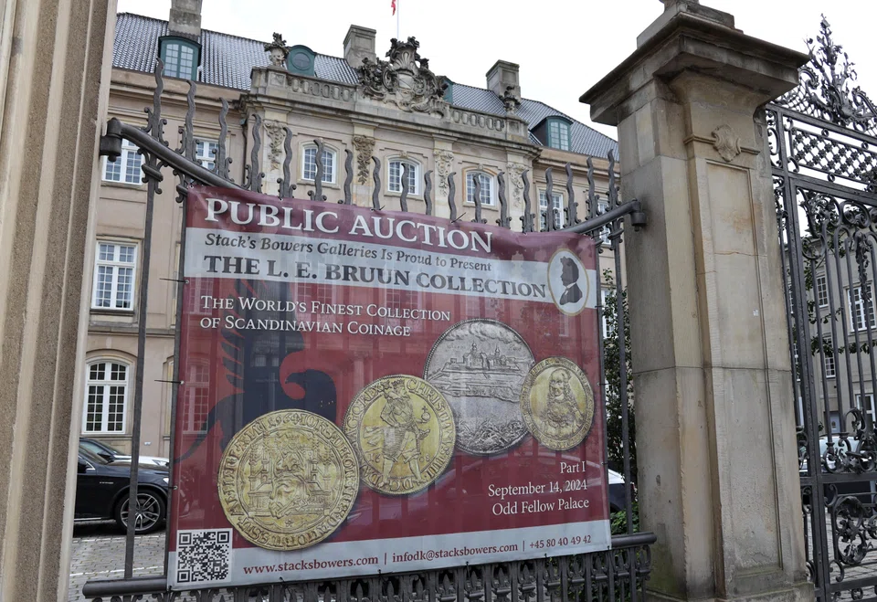 The auction represents the first batch of coins sold from some 20,000 coins contained in the Bruun collection – which has been kept off the market for a century.
