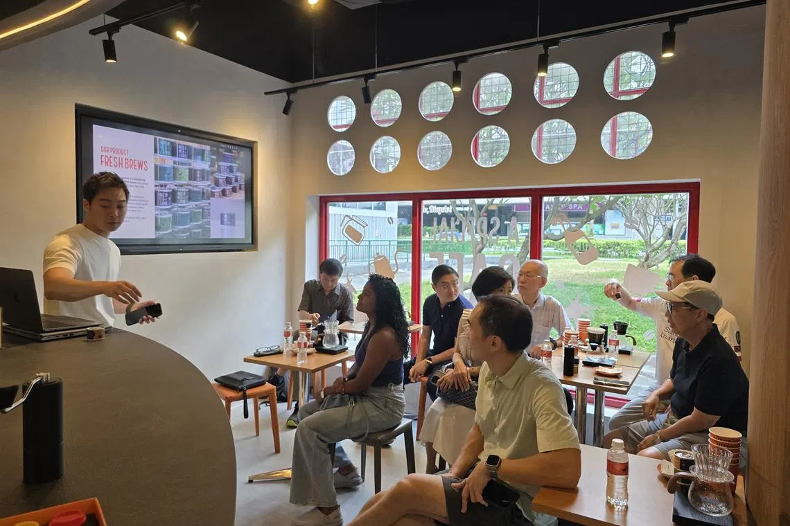 The exclusive masterclass for The Business Times’ subscribers and readers was held at the Cheerful Goat Cafe in Waterloo Street.