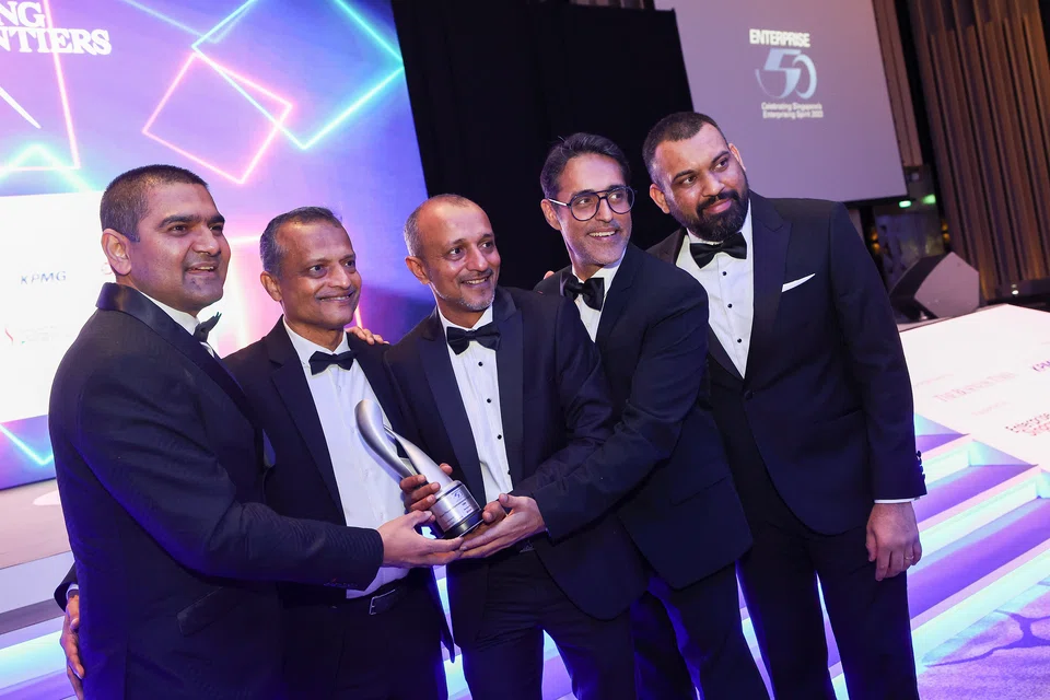 From left: Prashant Singh, co-founder and CEO Blue Planet, with the management team of Big Red, a subsidiary of Blue Planet – Satish Bakhda, Himanshu Bakhda, Neeraj Sujanani and Pankhil Desai.