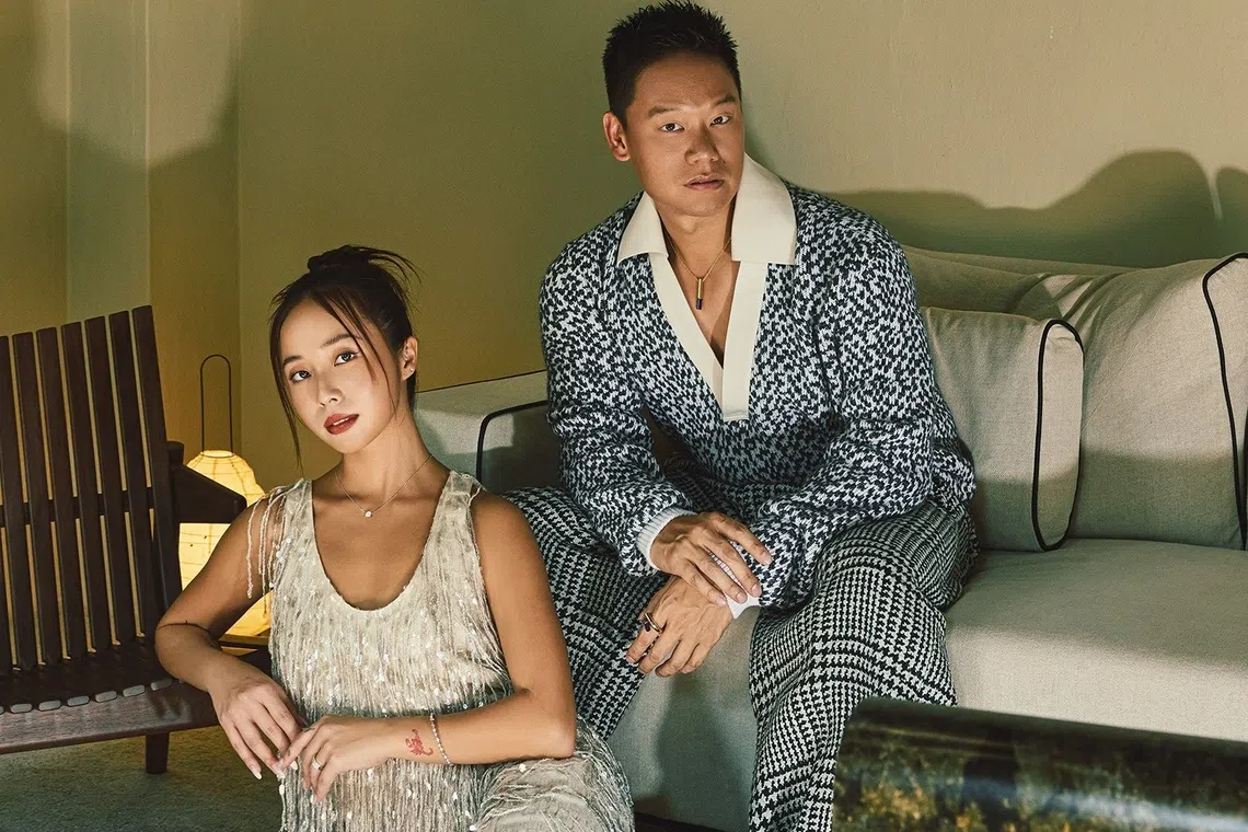 Love at first beat: Germaine Tan and Andrew Li fell in love on the dance floor. 