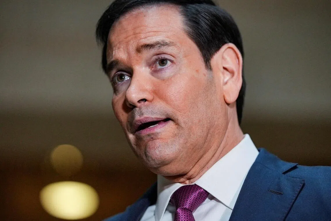 US Secretary of State Marco Rubio speaks to the media on Capitol Hill in Washington, D.C., March 2, 2026.