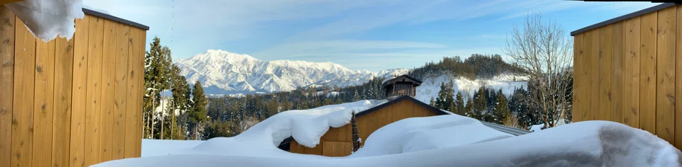 A view of Mount Makihata from Satoyama Jujo.