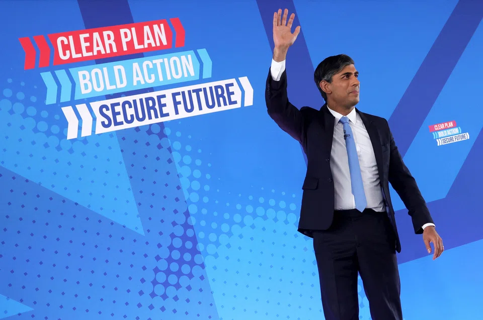 Launching the Conservative Party’s manifesto, British PM Sunak says he will lower payroll taxes and abolish the main rate for self-employed people by the end of the next parliament.