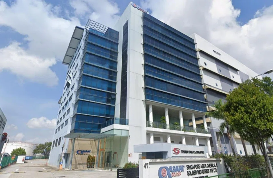 Singapore Asahi Chemical & Solder Industries is selling 47 Pandan Road (above, left) for S$36 million.