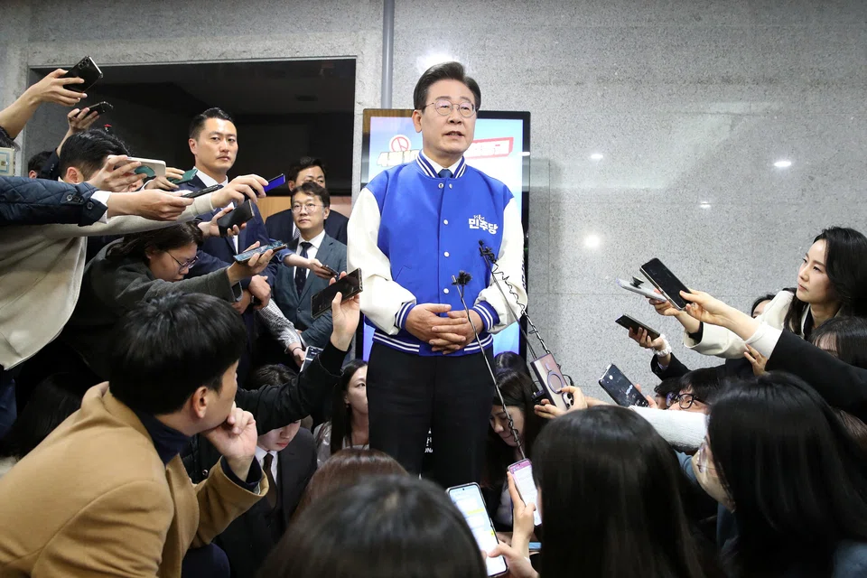 Lee Jae-myung's Democratic Party and its minor allies could secure between 178 and 197 seats in the single-chamber, 300-seat parliament.