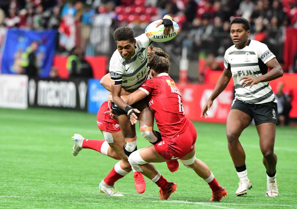 Fiji (in white) is by far the most successful rugby Sevens team, and they go into every match with a strategy and a formation to win. 