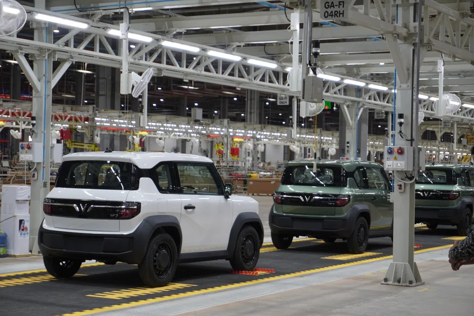 VinFast's production facility in Karawang, Indonesia. The country was one of the overseas markets that the carmaker focused on last year.