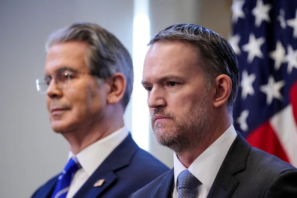 US Treasury Secretary Scott Bessent (left) and Trade Representative Jamieson Greer insist Washington is not seeking decoupling or escalation with China.