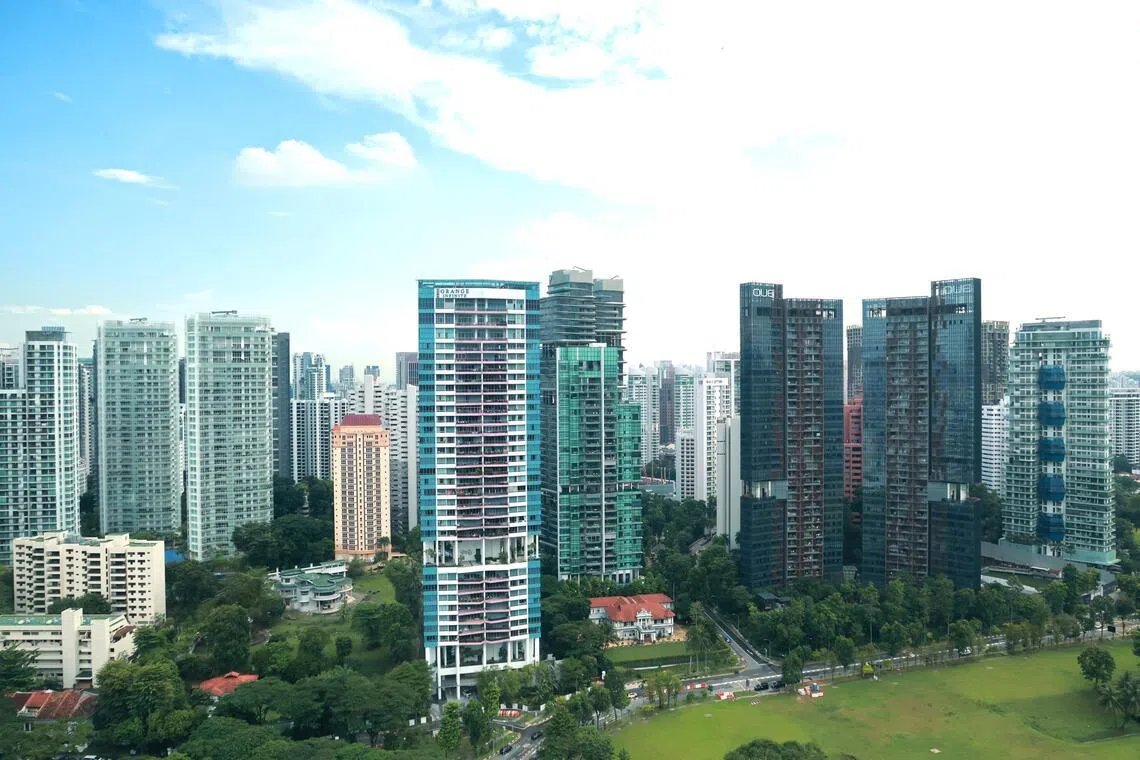 新加坡鸟瞰图、房地产、私宅、公寓。
Tag: private property, condominium, OUE
