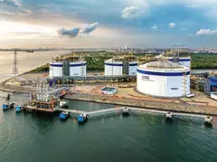 The current SLNG terminal operates two jetties and four LNG storage tanks, with a total capacity of 800,000 cubic metres.
